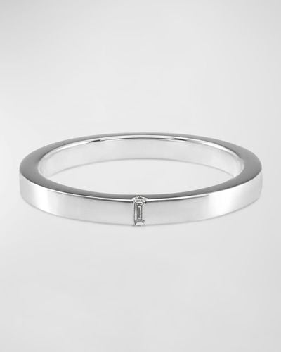 Le Gramme 18K Baguette Diamond Band Ring, 2.5Mm - Gray