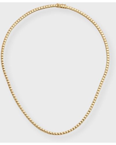 Jennifer Meyer 18k Gold Square Tennis Necklace - Natural