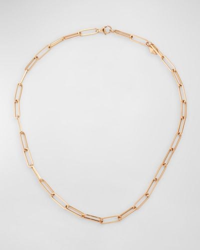 WALTERS FAITH Rose Gold Large Elongated Chain Necklace, 16"l - Natural