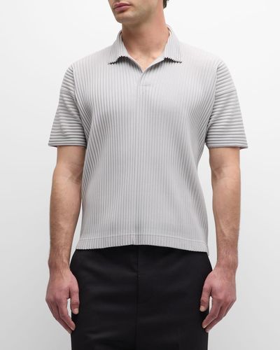 Homme Plissé Issey Miyake Pleated Polo Shirt - Black