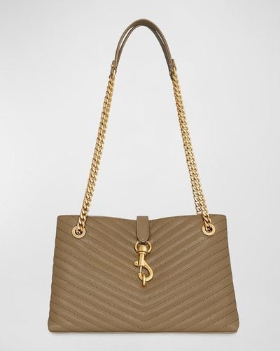 Rebecca Minkoff Edie Quilted Leather Tote Bag - Natural