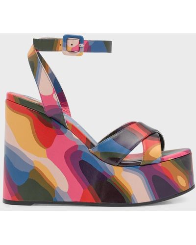 Christian Louboutin Supramariza Illusion Sole Wedge Sandals - Multicolor