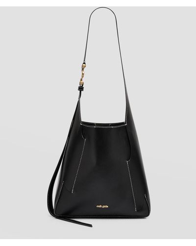 Cult Gaia Simona Leather Shoulder Bag - Black