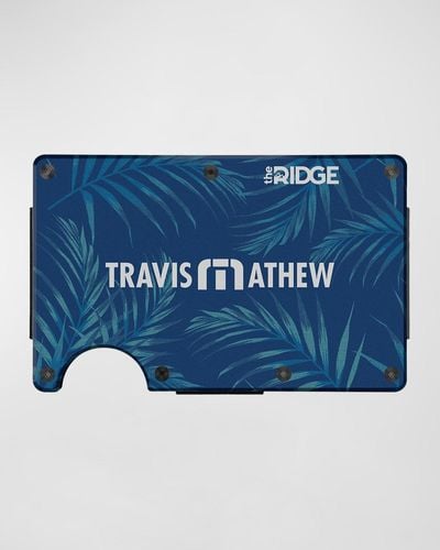 THE RIDGE X Travis Mathew Aluminum Wallet With Cash Strap - Blue