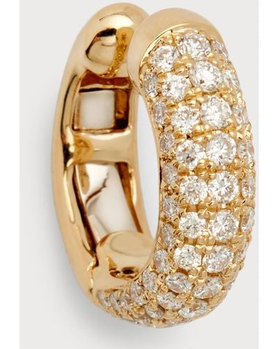 Siena Jewelry 14k Yellow Gold Diamond Cuff Clip-on Earrings - Metallic