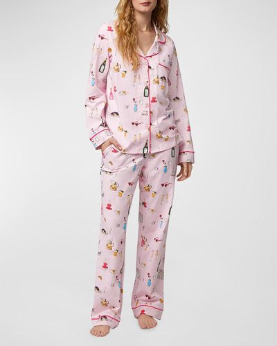 Bedhead Novelty Long-Sleeve Pajama Set - Pink