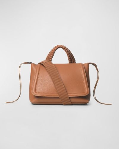 Callista Medium Grained Leather Top-Handle Bag - Multicolor
