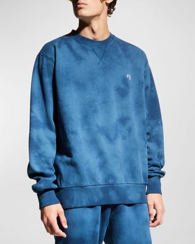 NANA JUDY Authentic Logo Tie-dye Sweater - Blue