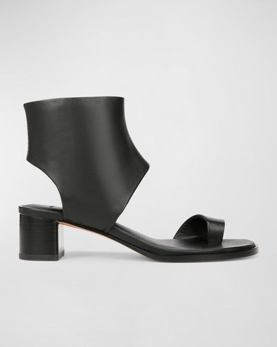 Vince Ada Leather Toe-Ring Sandals - Black
