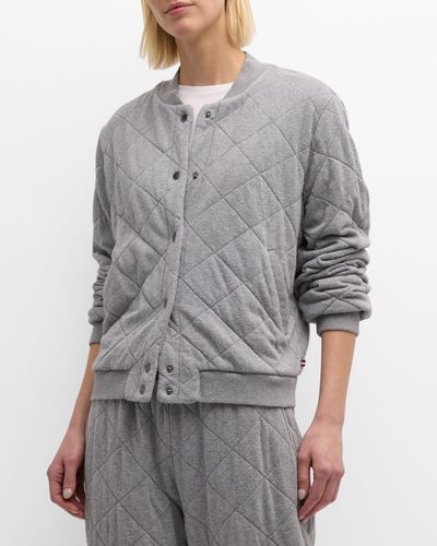 Sol Angeles Quilted Bomber Jacket - Gray