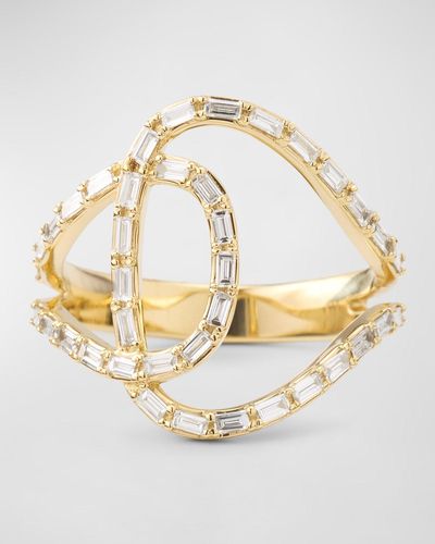Lana Jewelry 14k Gold Baguette Diamond Illuminating Ring - Metallic