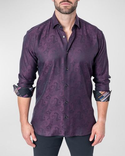 Maceoo Fibonacci Fall Sport Shirt - Purple