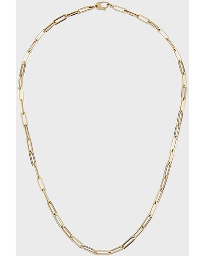 Kastel Jewelry 14k Small Link La Seta Necklace, 18"l - White