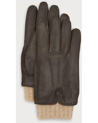 Loro Piana Guanto Leather Gloves - Gray