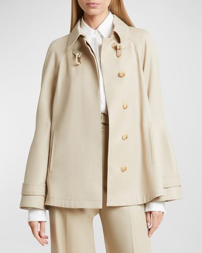 Gabriela Hearst Ismael A-Line Trench Jacket - Natural