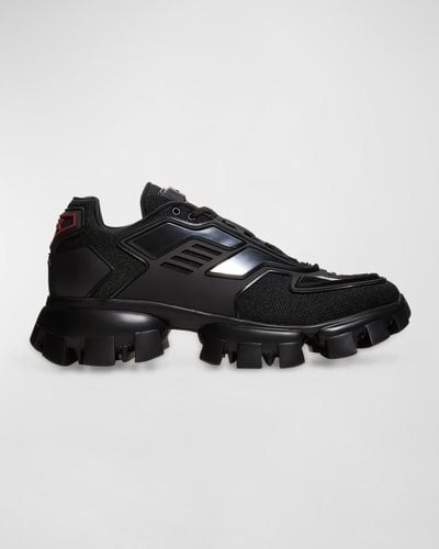Prada Cloudbust Thunder Lug-Sole Sneaker Sneakers - Black