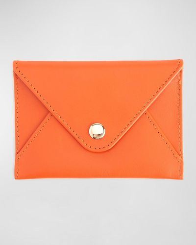 ROYCE New York Envelope Style Business Card Holder - Orange
