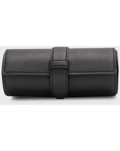 Brioni Grained Leather Watch Case - Black