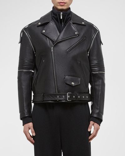Helmut Lang Astro Leather Biker Jacket - Black