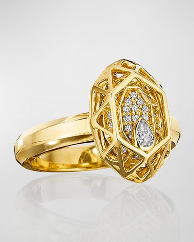 Hueb 18K Estelar Ring With Vs/Gh Diamonds - Metallic