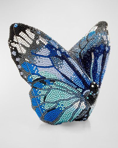 Judith Leiber Butterfly Crystal Clutch Bag - Blue