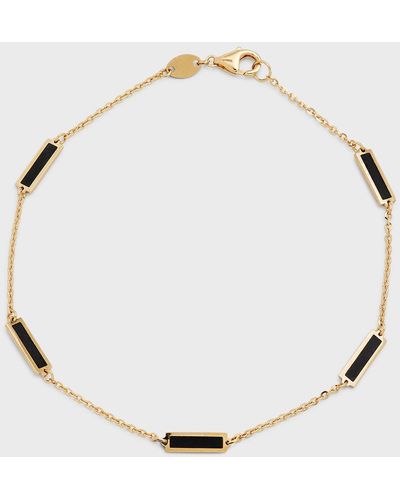 Frederic Sage 18k Yellow Gold Black Onyx Inlay Bracelet - Natural
