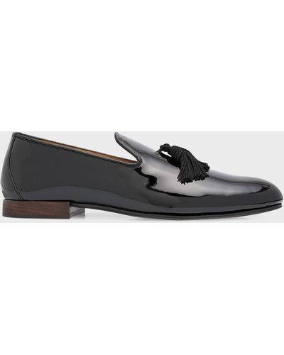 Tom Ford Patent Leather Tassel Loafers - Black