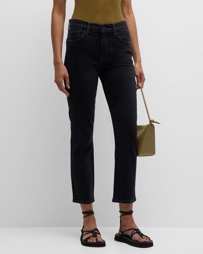 Triarchy Kate Mid-Rise Cropped Slim Jeans - Black