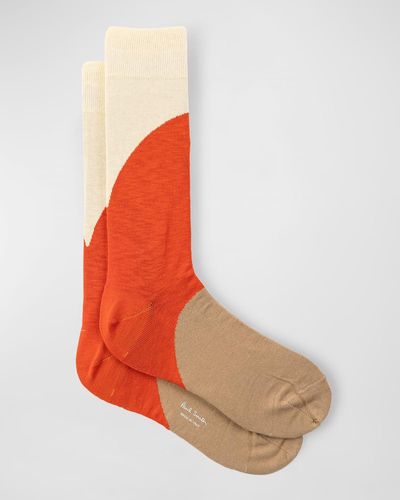 Paul Smith Flo Crew Socks - Orange