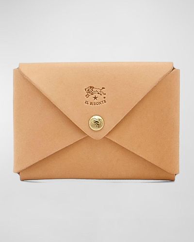 Il Bisonte Volterra Envelope Flap Card Case - Natural