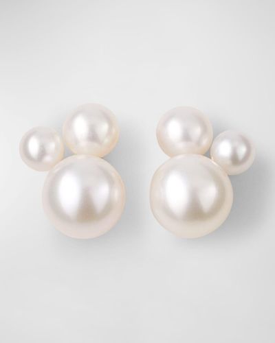 POPPY FINCH Cluster Earrings - White