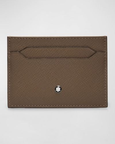 Montblanc Sartorial Saffiano Leather Card Holder - Brown