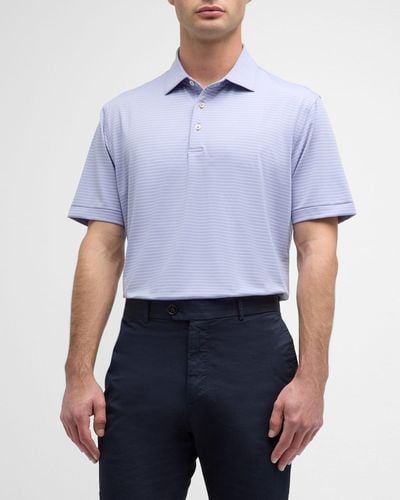 Peter Millar Hemlock Performance Jersey Polo Shirt - Blue