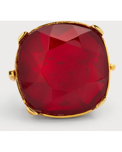 Kenneth Jay Lane Statement Ring - Red