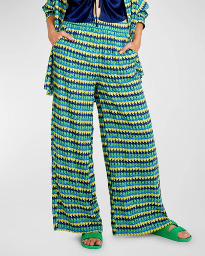 Terez Margarita Crochet Rayon Pants - Green