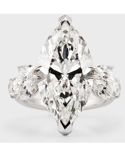 Neiman Marcus 18K Marquise Lab Grown Diamond Ring, Size 7 - White