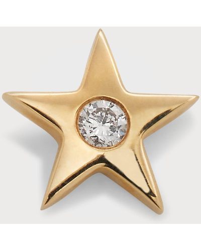 Andrea Fohrman 14K Diamond Star Stud Earring, Single - Metallic