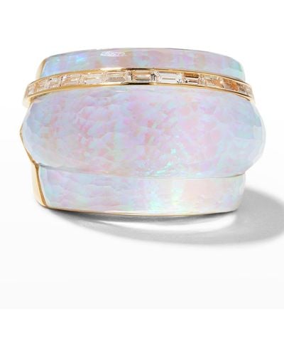Stephen Webster Statement Ring In White Opalescent With Clear Quartz - Gray