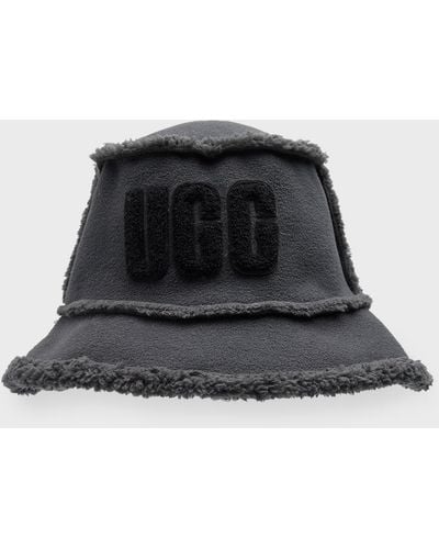 UGG Logo Fleece Bucket Hat - Black