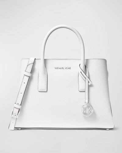MICHAEL Michael Kors Ruthie Small Leather Satchel Bag - White