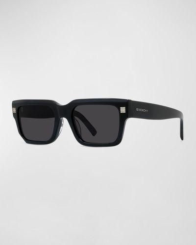 Givenchy Metal 4G Square Acetate Sunglasses - Black