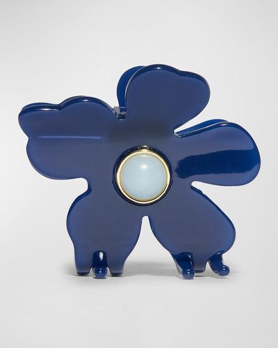 Lele Sadoughi Lily Pearly Claw Clip - Blue