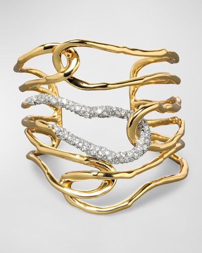 Alexis Solanales Large Twisted Cuff - Metallic