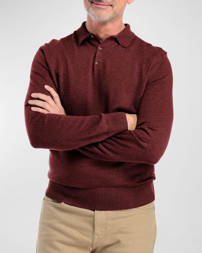 Fisher + Baker Arthur Polo Sweater - Red