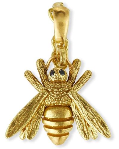 Dominique Cohen 18k Yellow Gold Bee Charm With Black Diamonds - Metallic