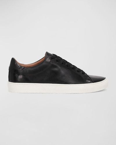 Frye Astor Leather Low-Top Sneakers - Black