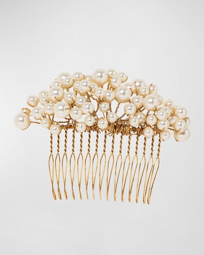 Jennifer Behr Adelaide Pearly Comb - White