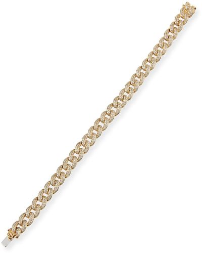 Sydney Evan 14k Tri-tone Diamond Pave Small Link Bracelet - Metallic