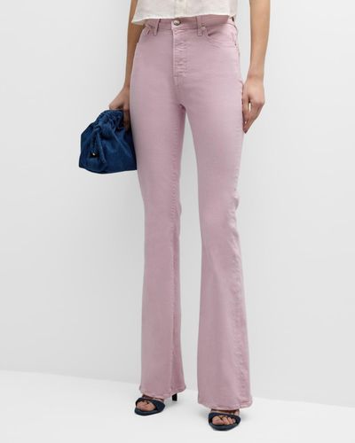 Veronica Beard Beverly Skinny Flare Jeans - Pink