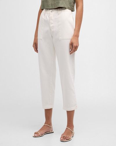 Xirena Mercer Cropped Tapered Cotton Pants - White